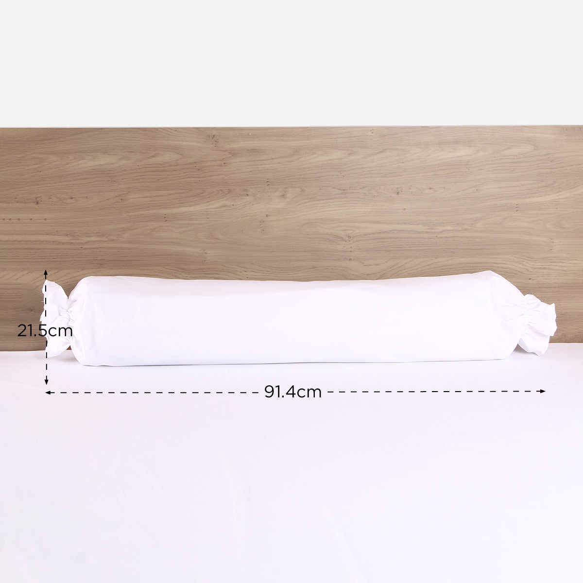 Hosh Bolster Pillowcase (White) - 12x36