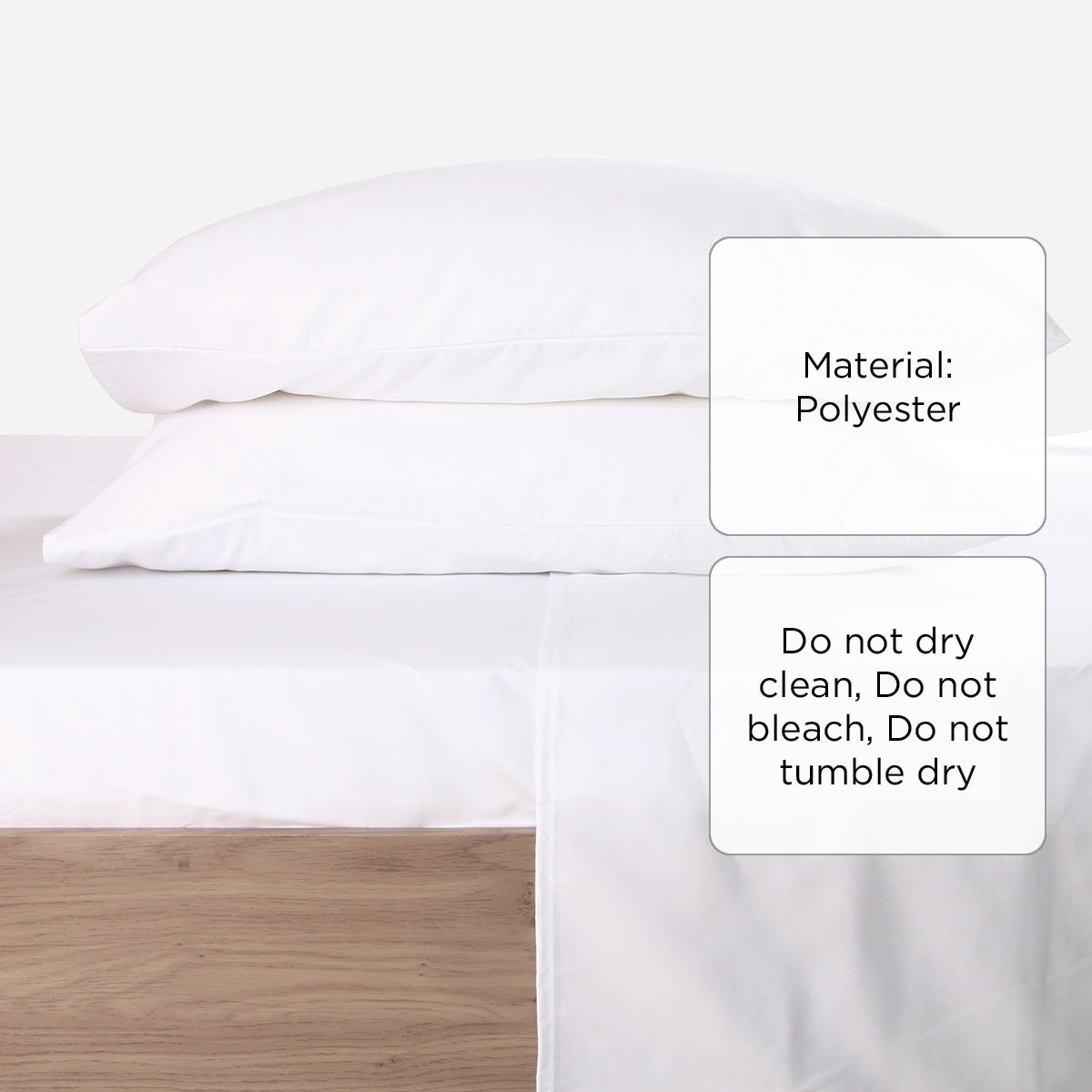 Hosh 4-Piece Twin Size Bedsheet Set - White