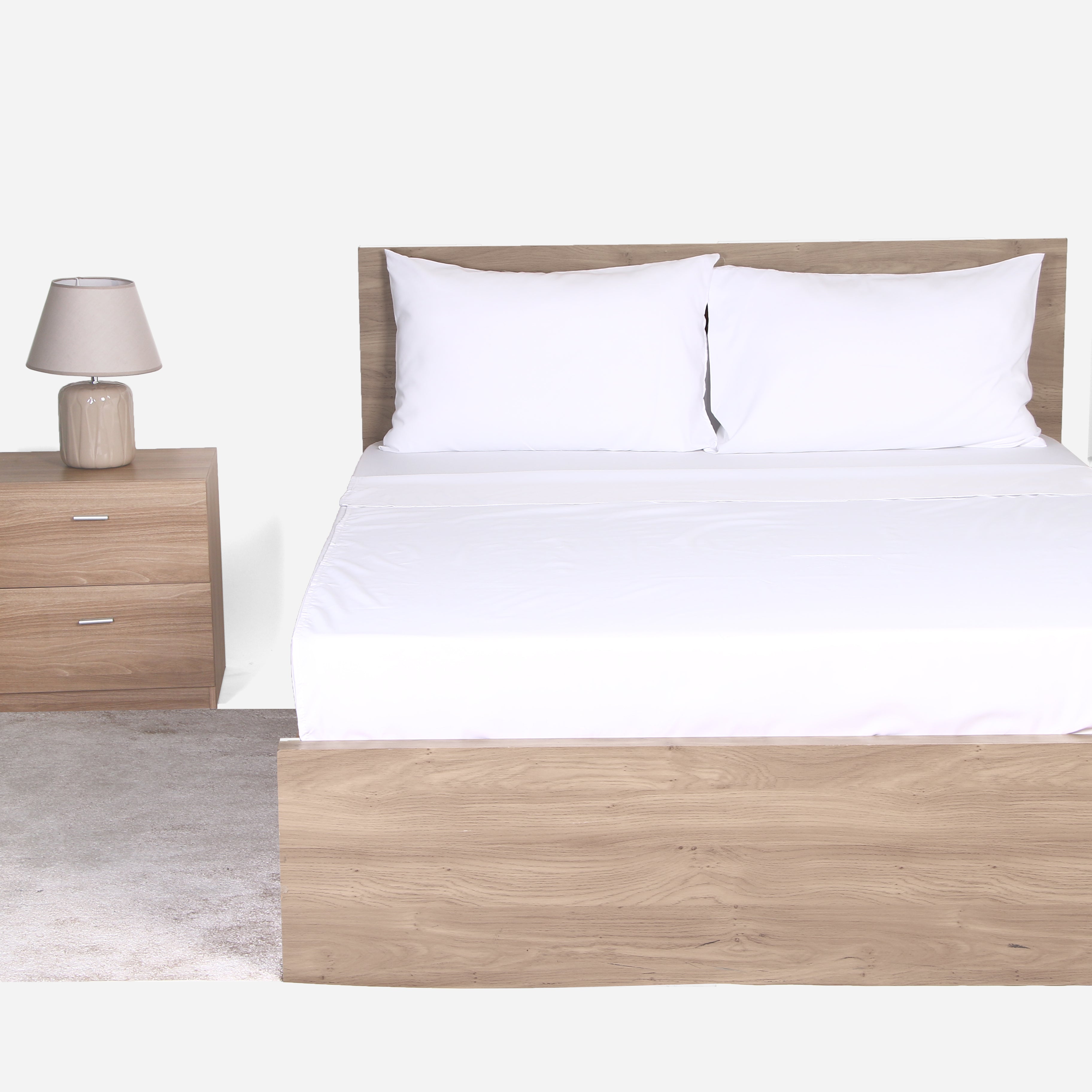 Hosh 4-Piece Full Size Bedsheet Set - White