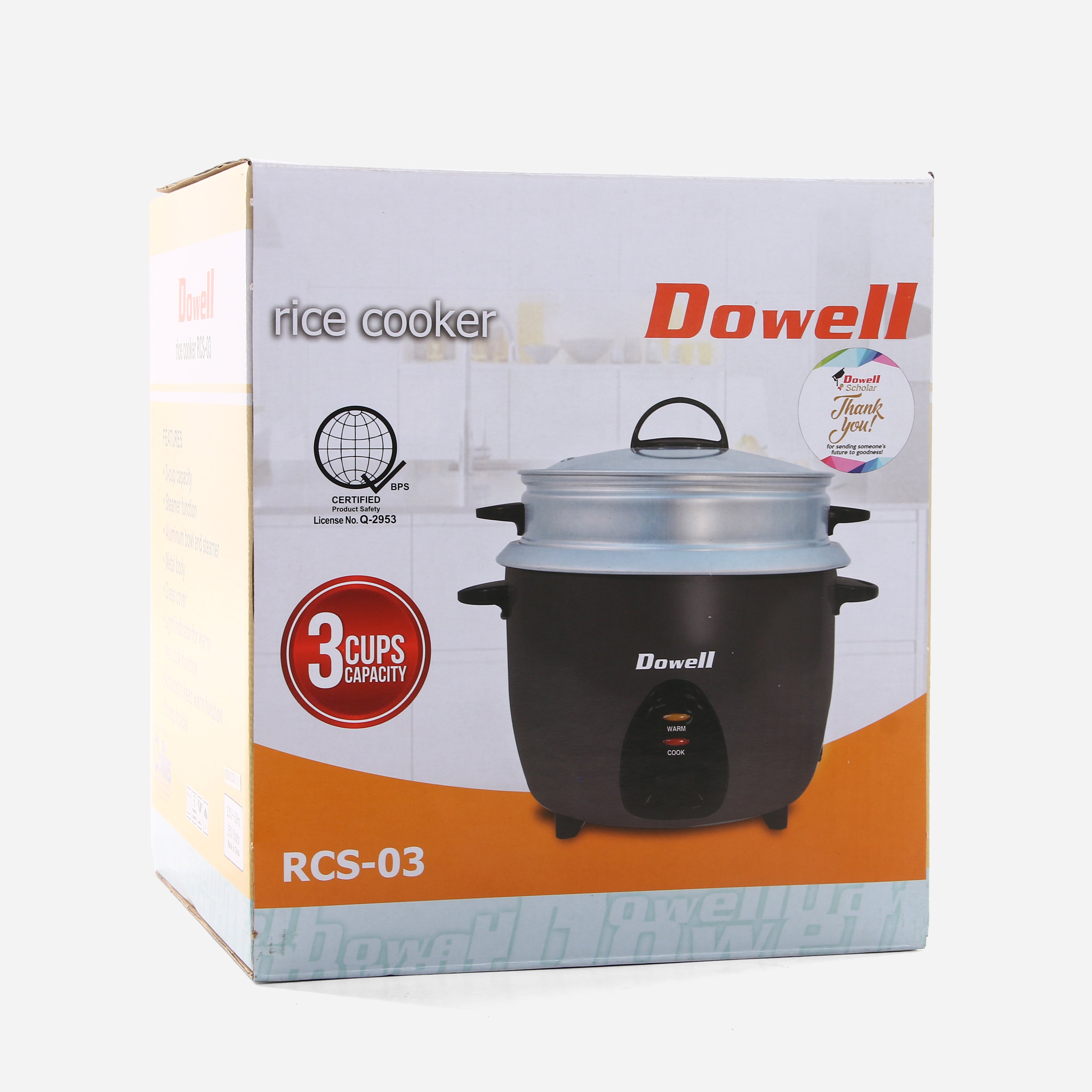 Dowell Rice Cooker Price Dowell Rice Cooker RCS03 (Gray) - 3 cups – SM Home