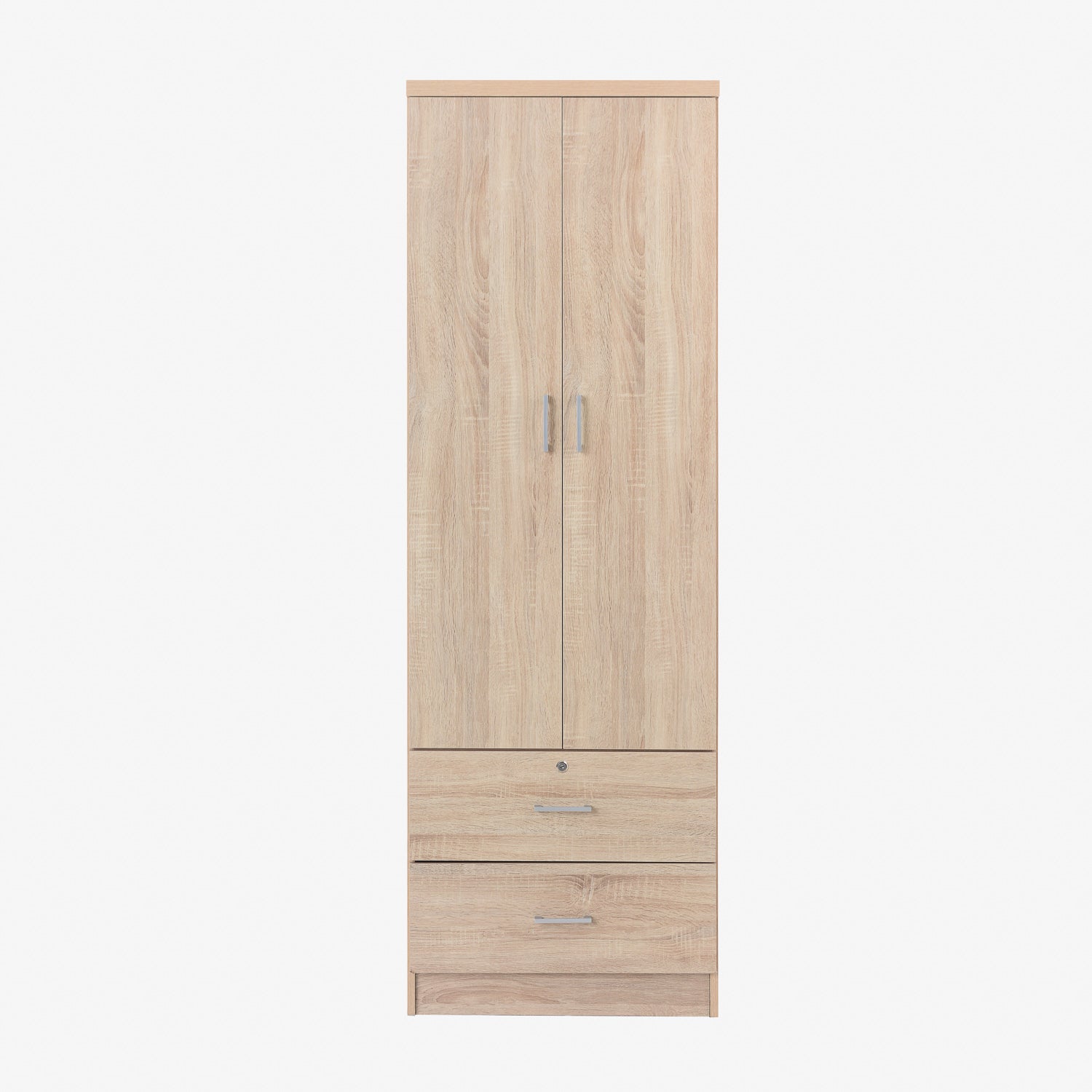 Trend 2-Drawer Wardrobe - White Oak