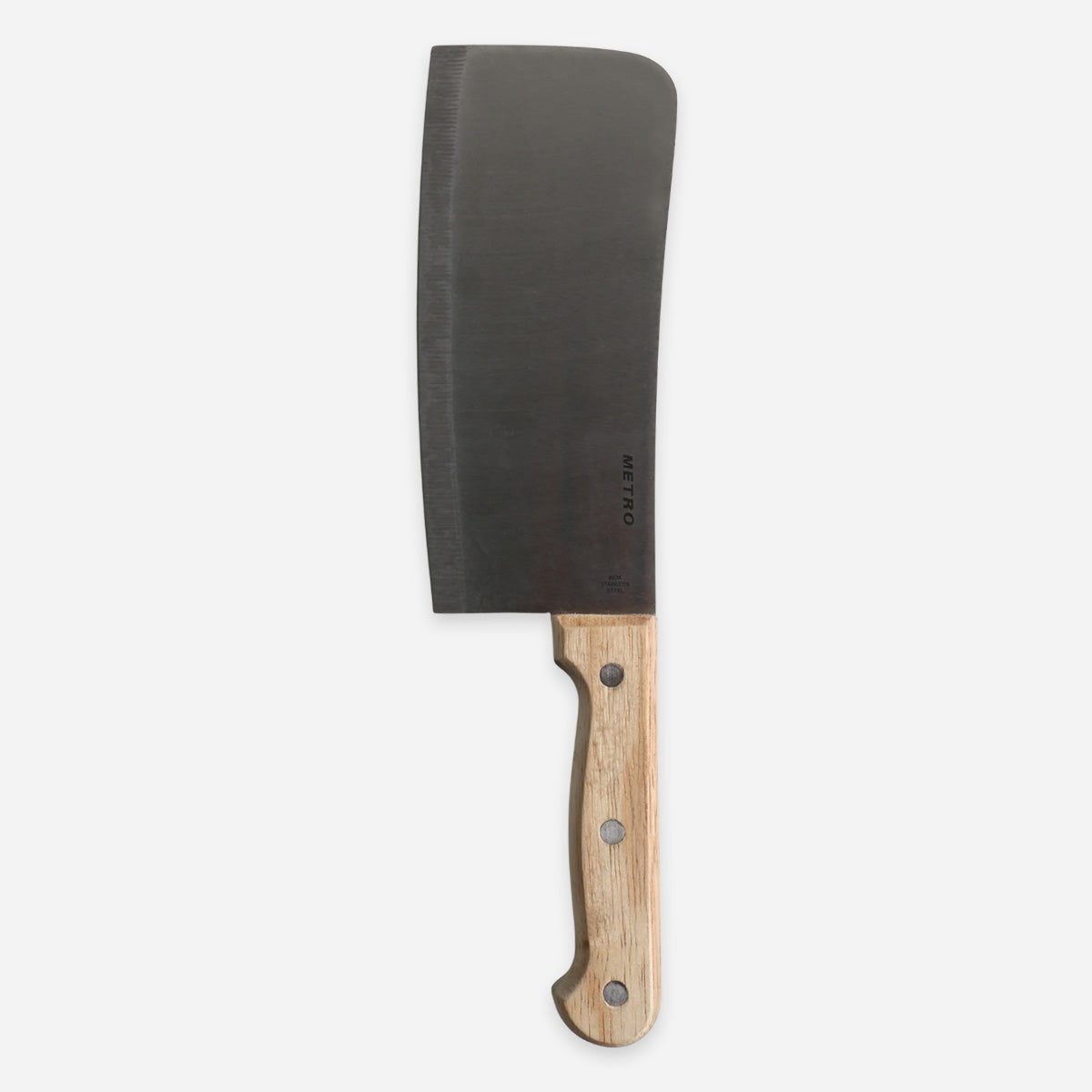 Metro Cleaver Knife with Wooden Handle - 7in.