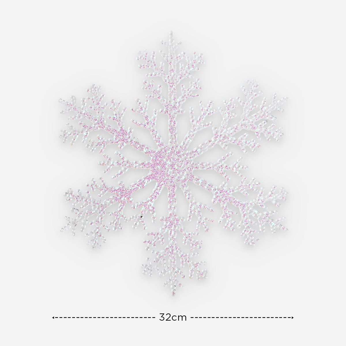 SM Home Acrylic Snowflake (White) - 32cm