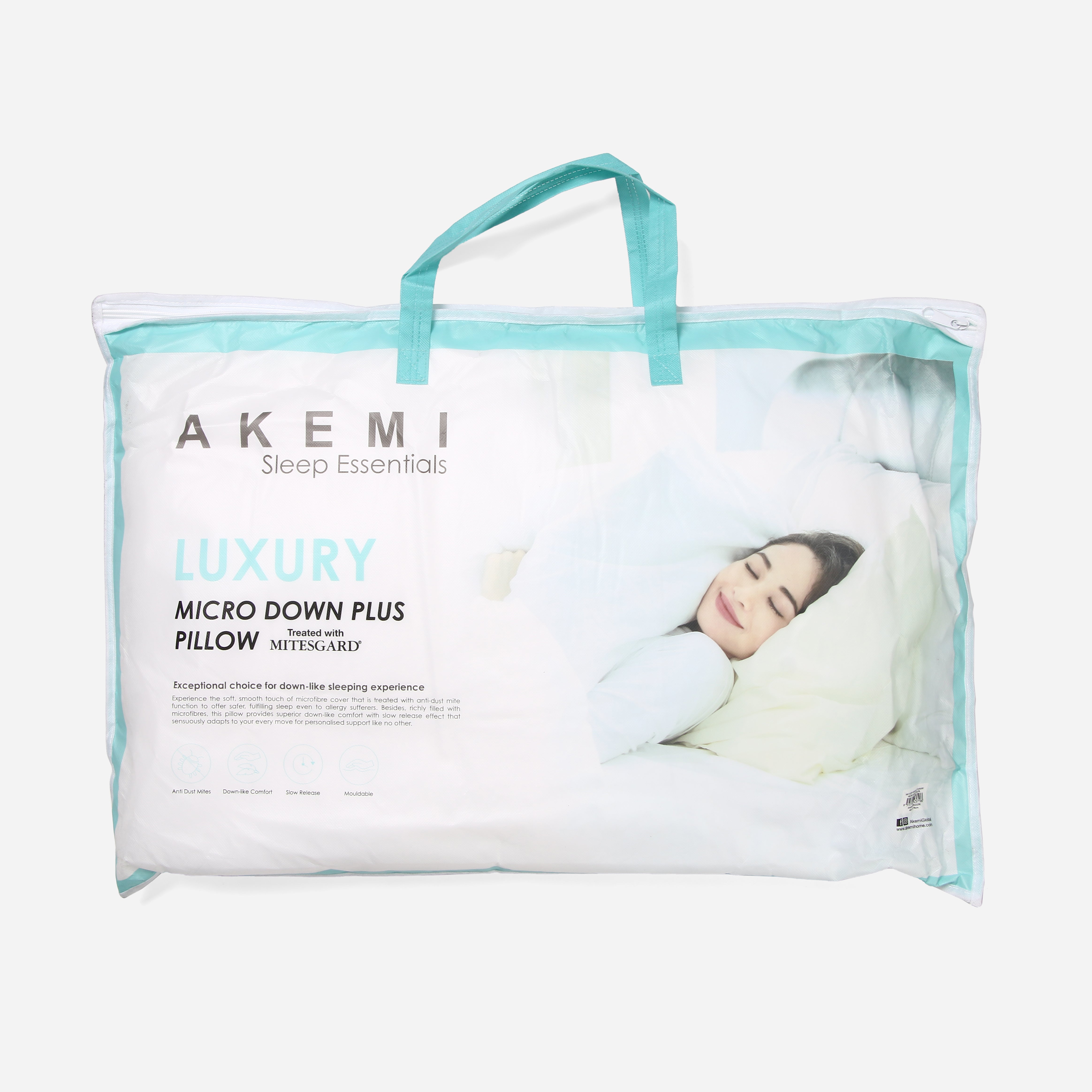 Akemi Down Pillow 20x30in