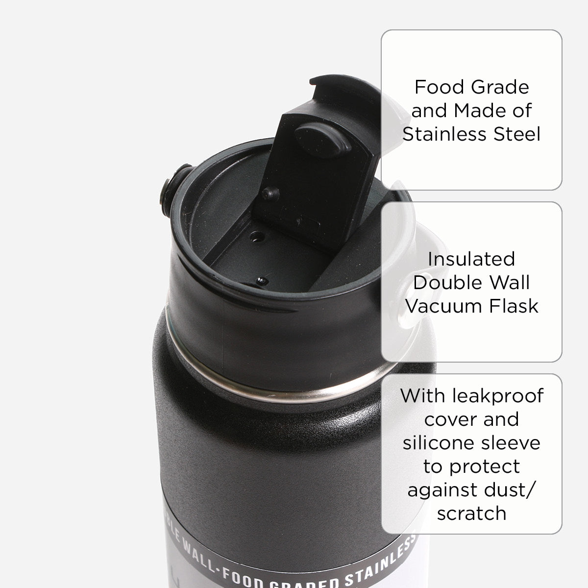 Atlantic Vacuum Bottle LPTGLB (Black) - 900ml