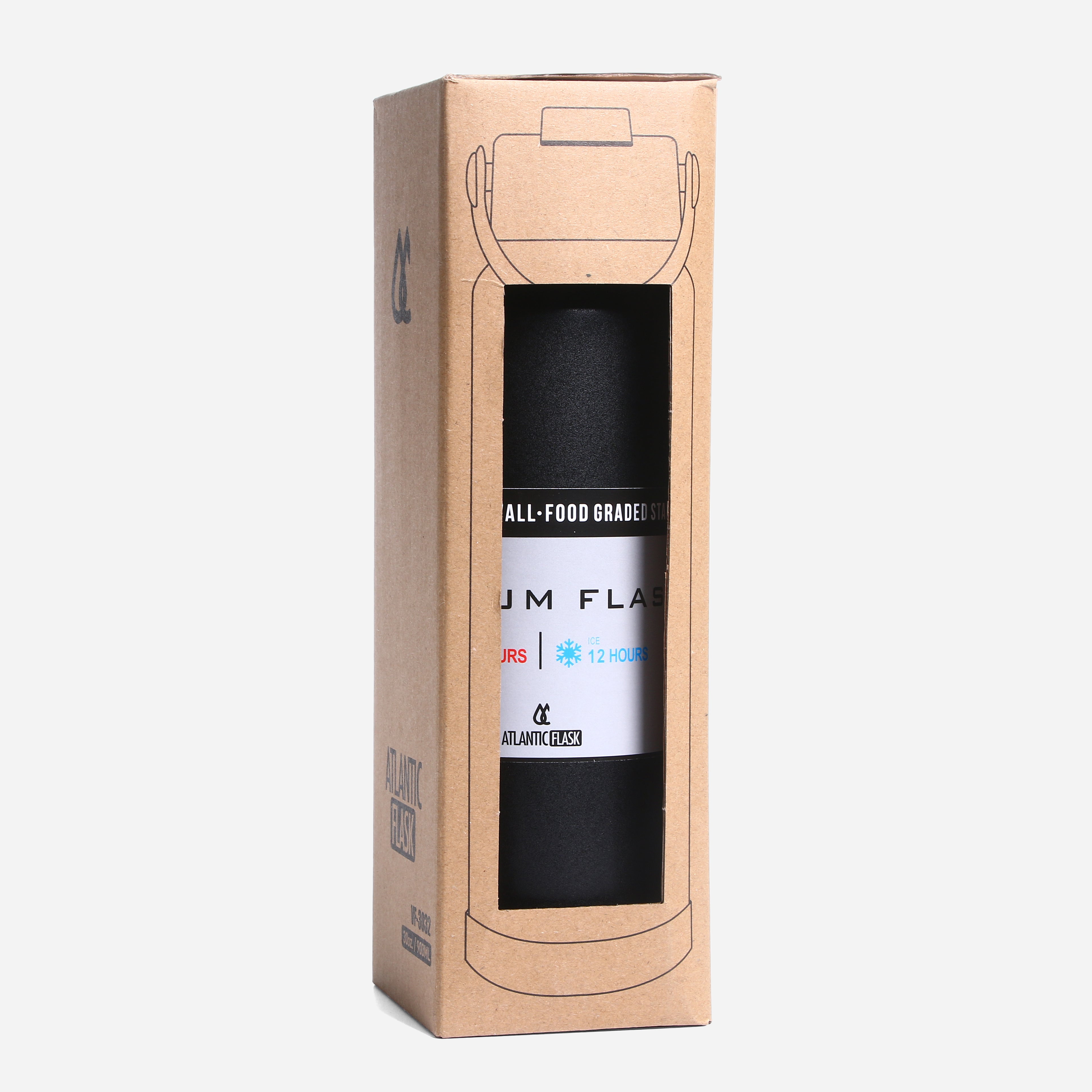 Atlantic Vacuum Bottle LPTGLB (Black) - 900ml