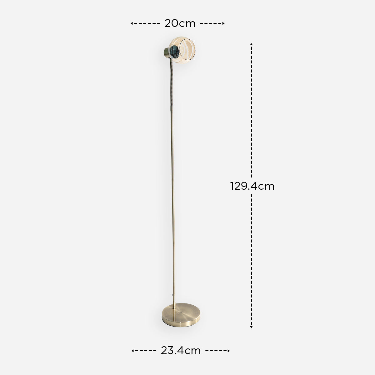 At Home Arman Floor Lamp - Brass