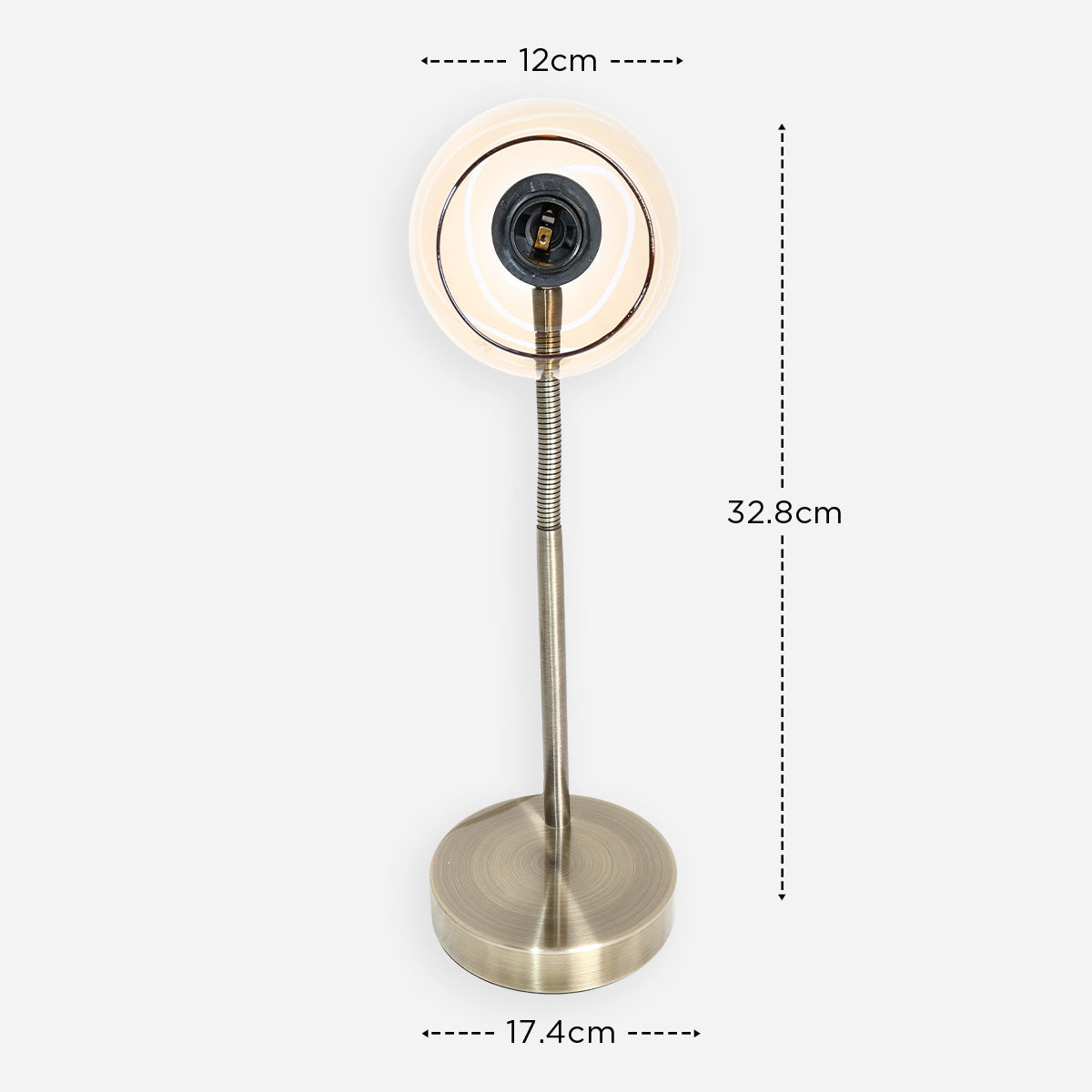 At Home Arman Table Lamp - Brass