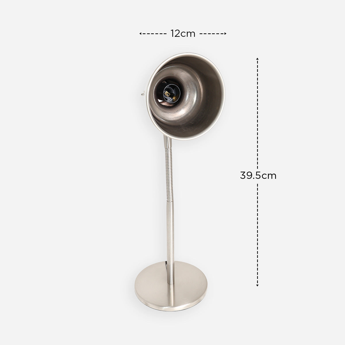 At Home Asher Table Lamp - Satin Nickel