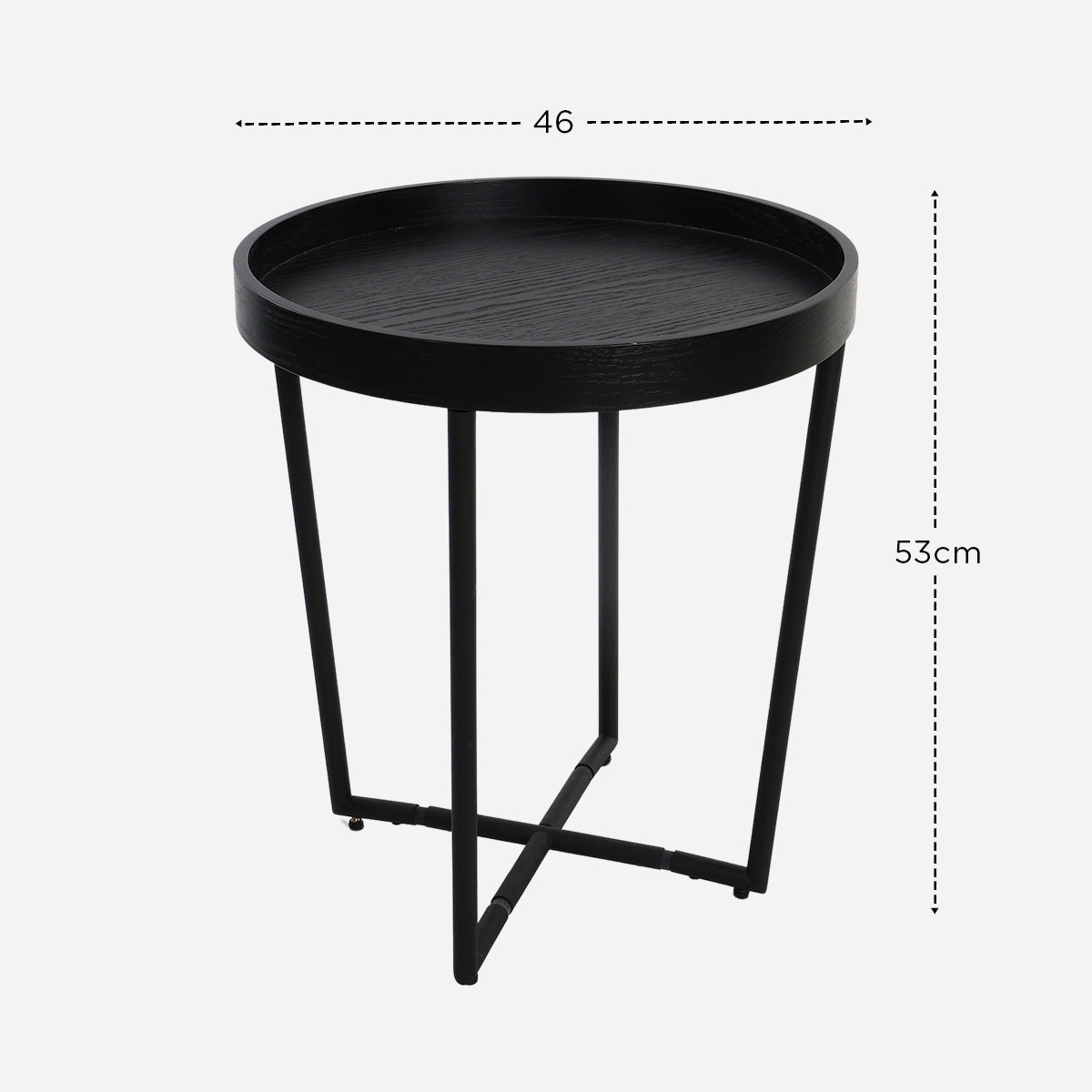 Ascend 2-Piece Nesting Table Set - Black