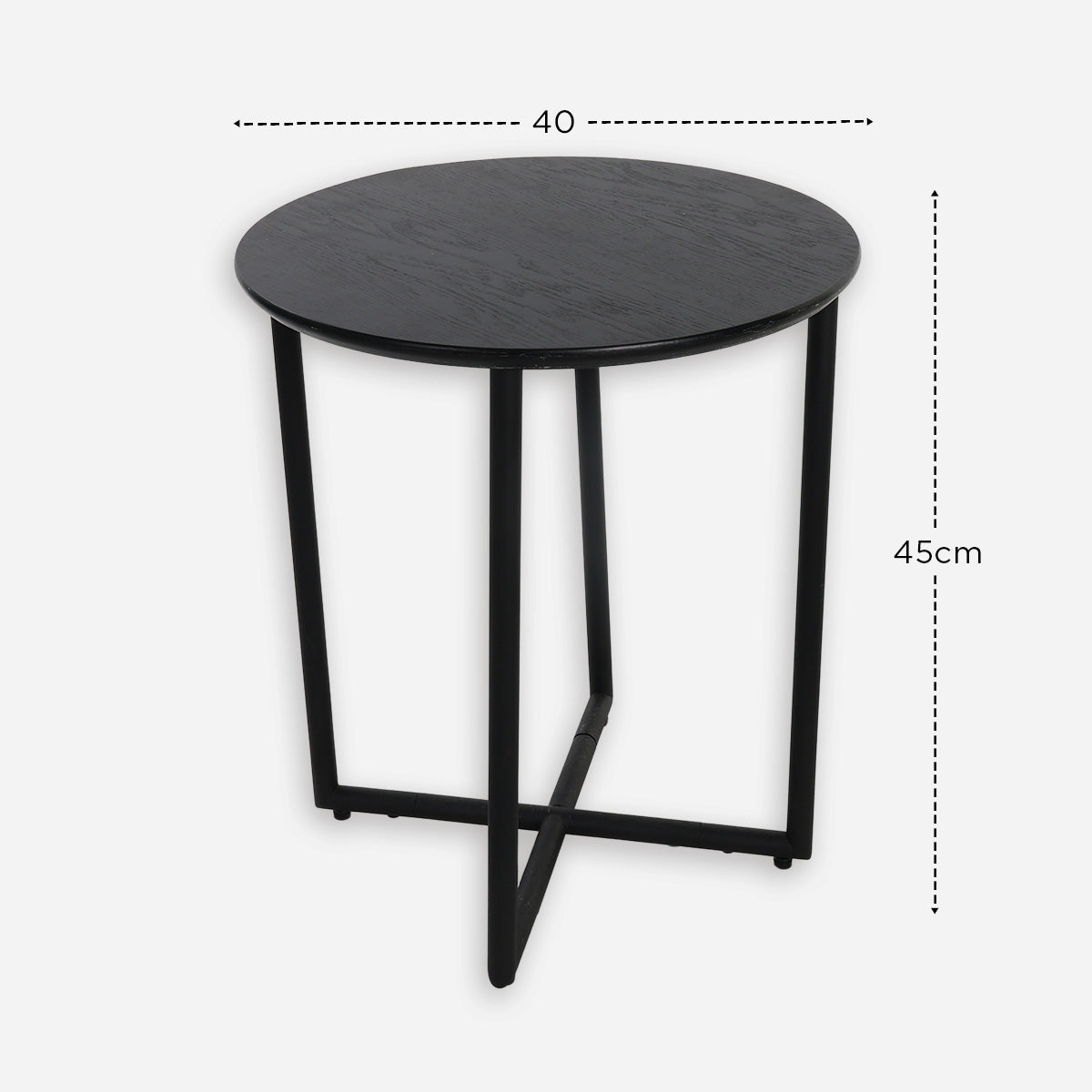 Ascend 2-Piece Nesting Table Set - Black