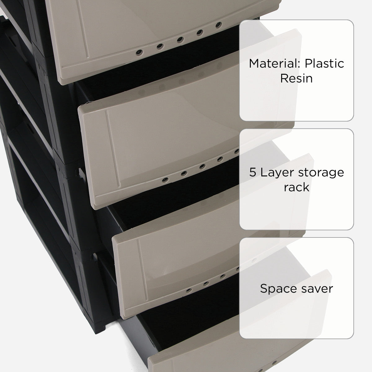 Megabox 5 Layer Drawer MG164- Gray