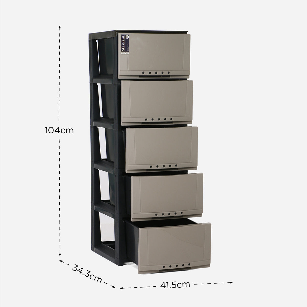 Megabox 5 Layer Drawer MG164- Gray