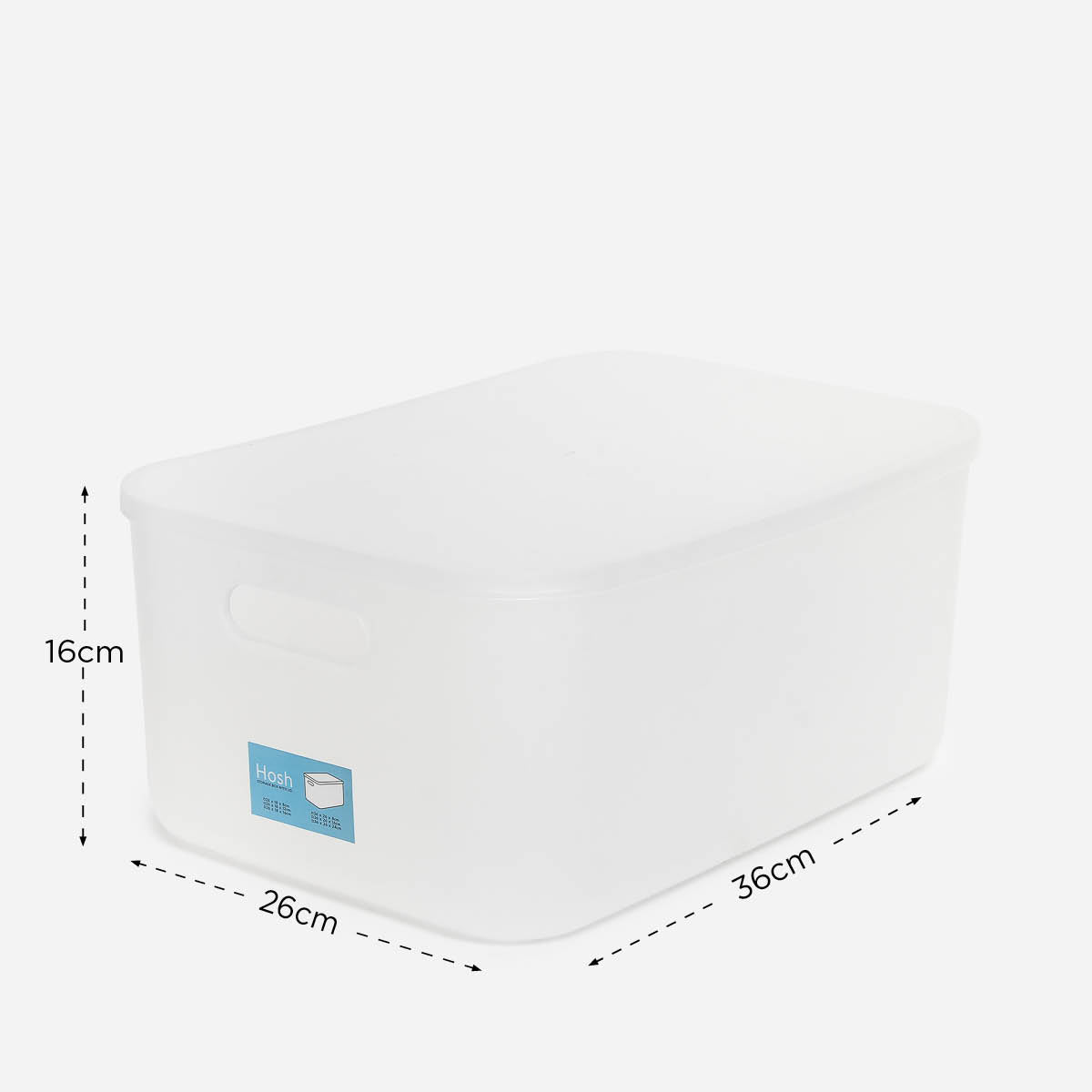 Hosh Storage Box 2189C (Smoked White) - 36x26x16cm