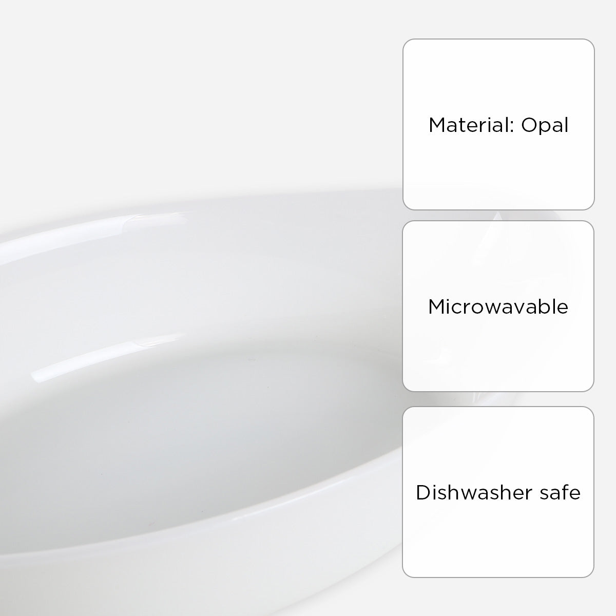 Bellagio Lasagna Oval Serveware (White) - 8.5in.