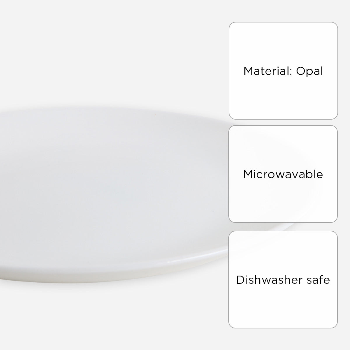 Bellagio Luna Series Dessert Plate (White) - 7.5in.