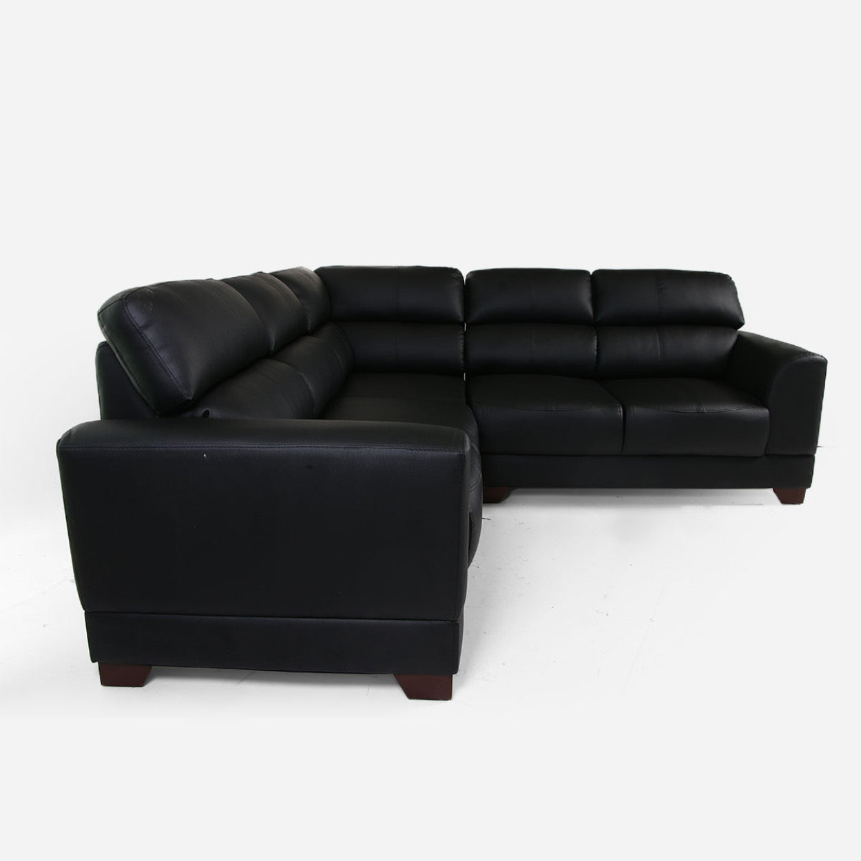 Benefit Sectional Sofa - Leather Black