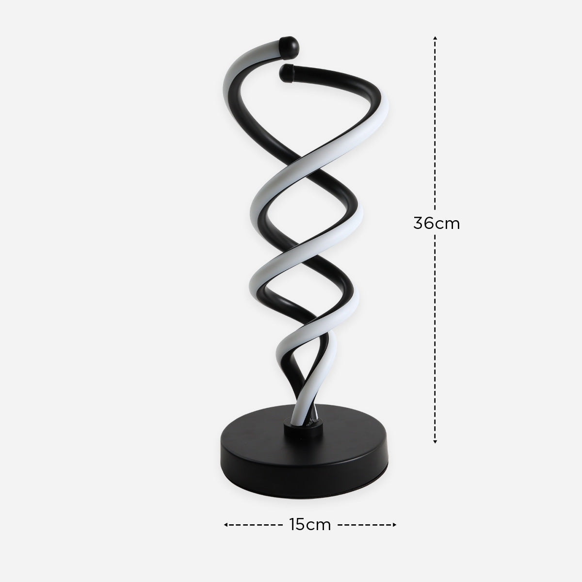 Lunarx Swirl Cone Table - Black