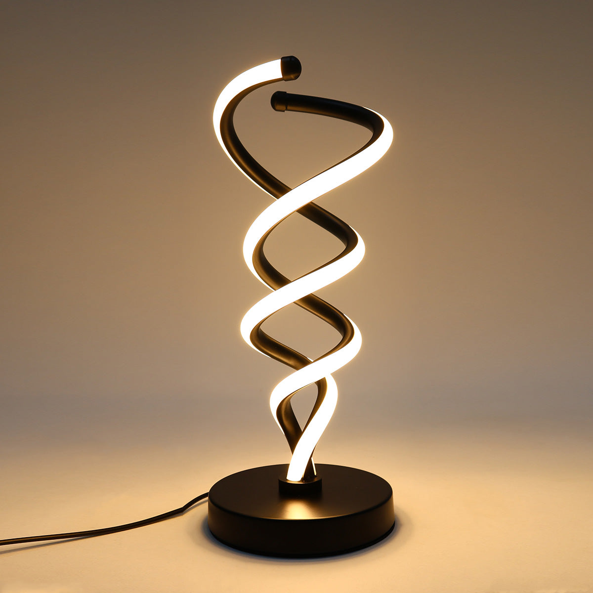 Lunarx Swirl Cone Table - Black