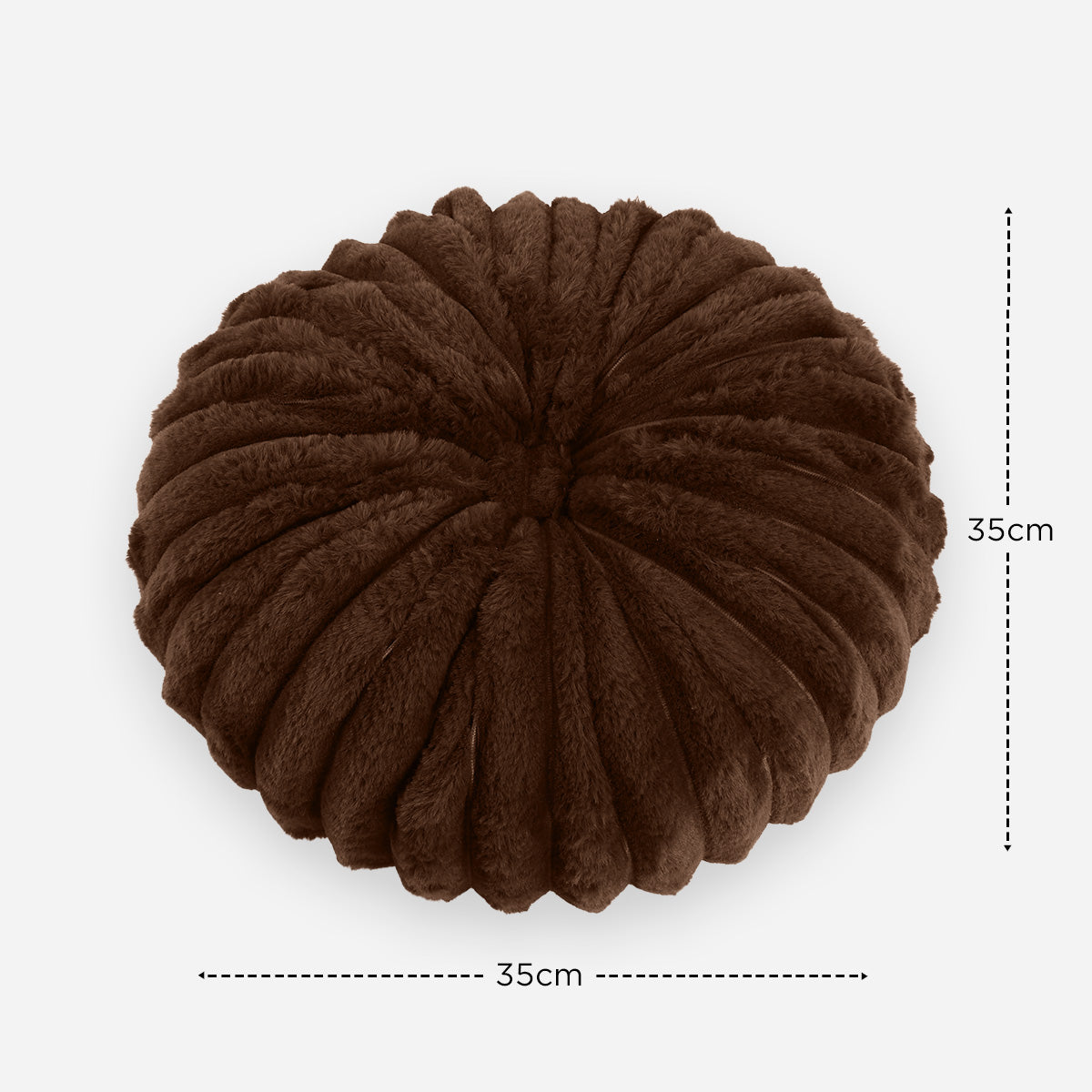 SM Home Button Cushion (Brown) - 35cm