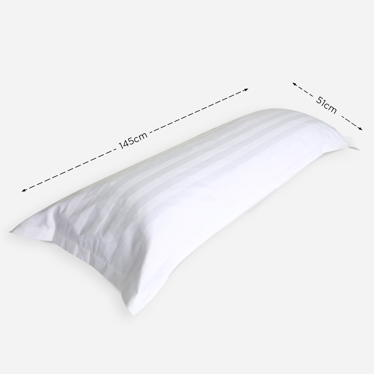 Ultima Linen Suite Collection Jacquard Body Sham (White) - 20x57in