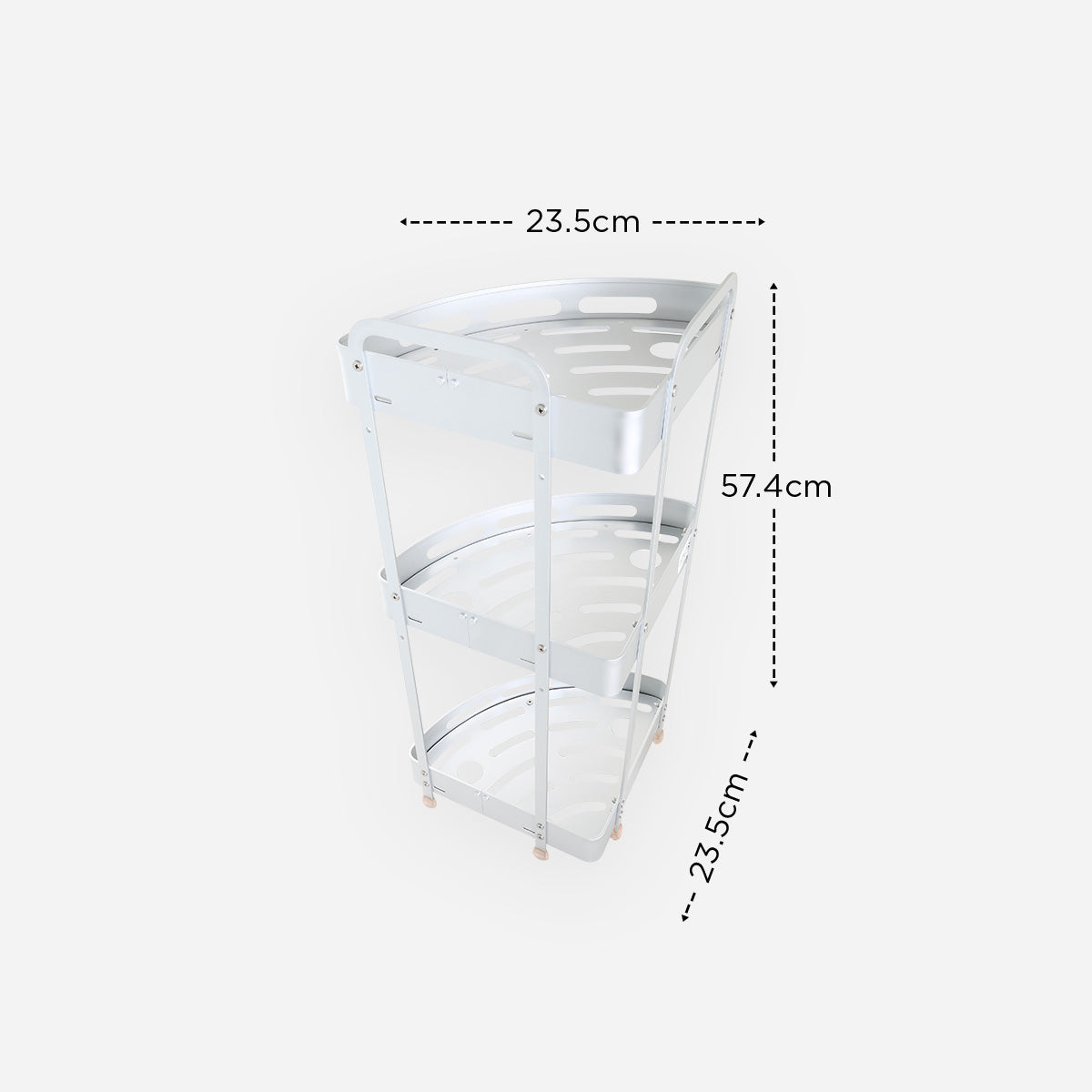 Cascade 3-Layer Aluminum Corner Rack