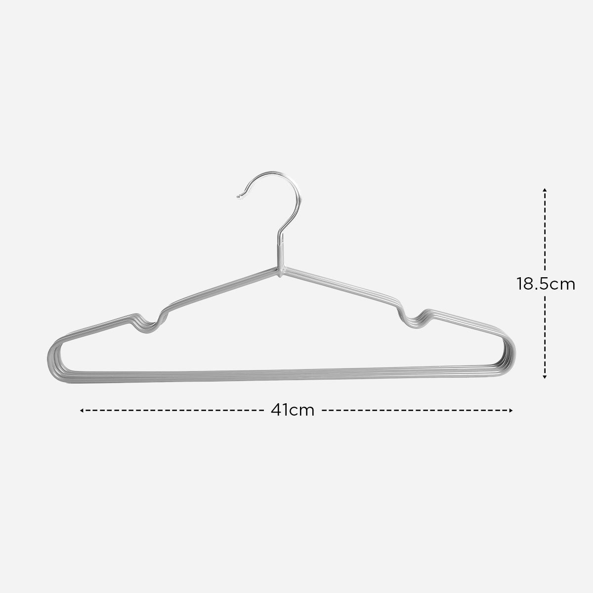 Cascade 6-Piece Non-Slip Metal Hangers
