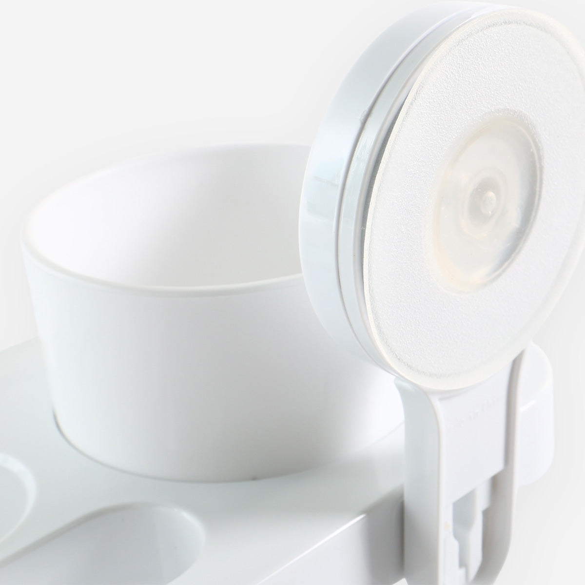 Cascade Suction Cup and Toothbrush Holder - White