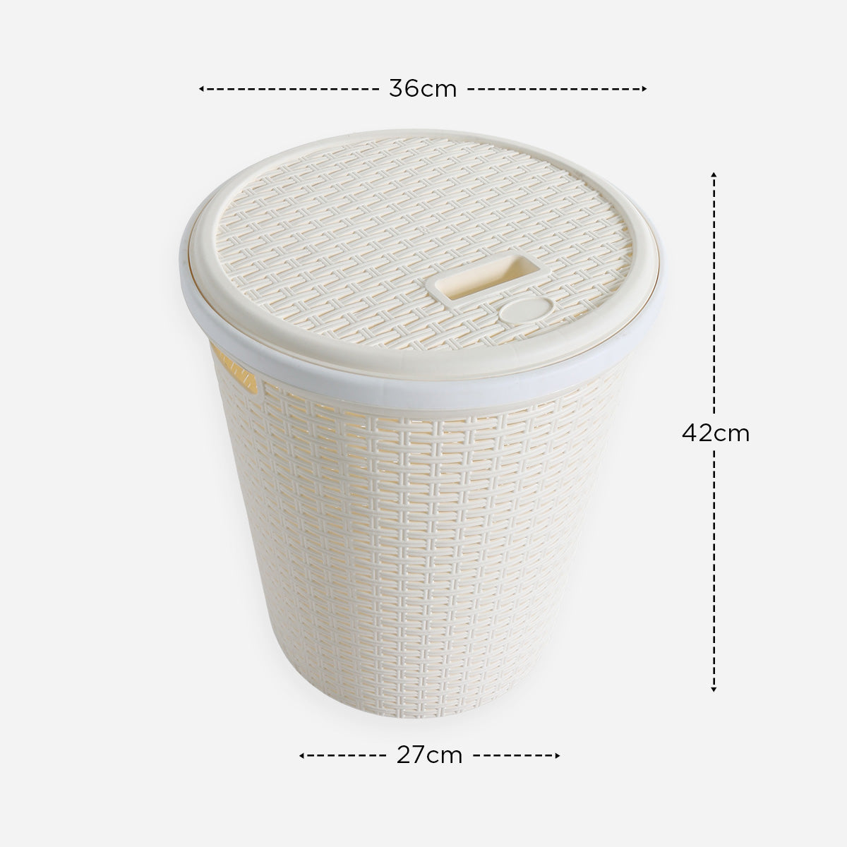 Cascade Round Basket (White) - Medium