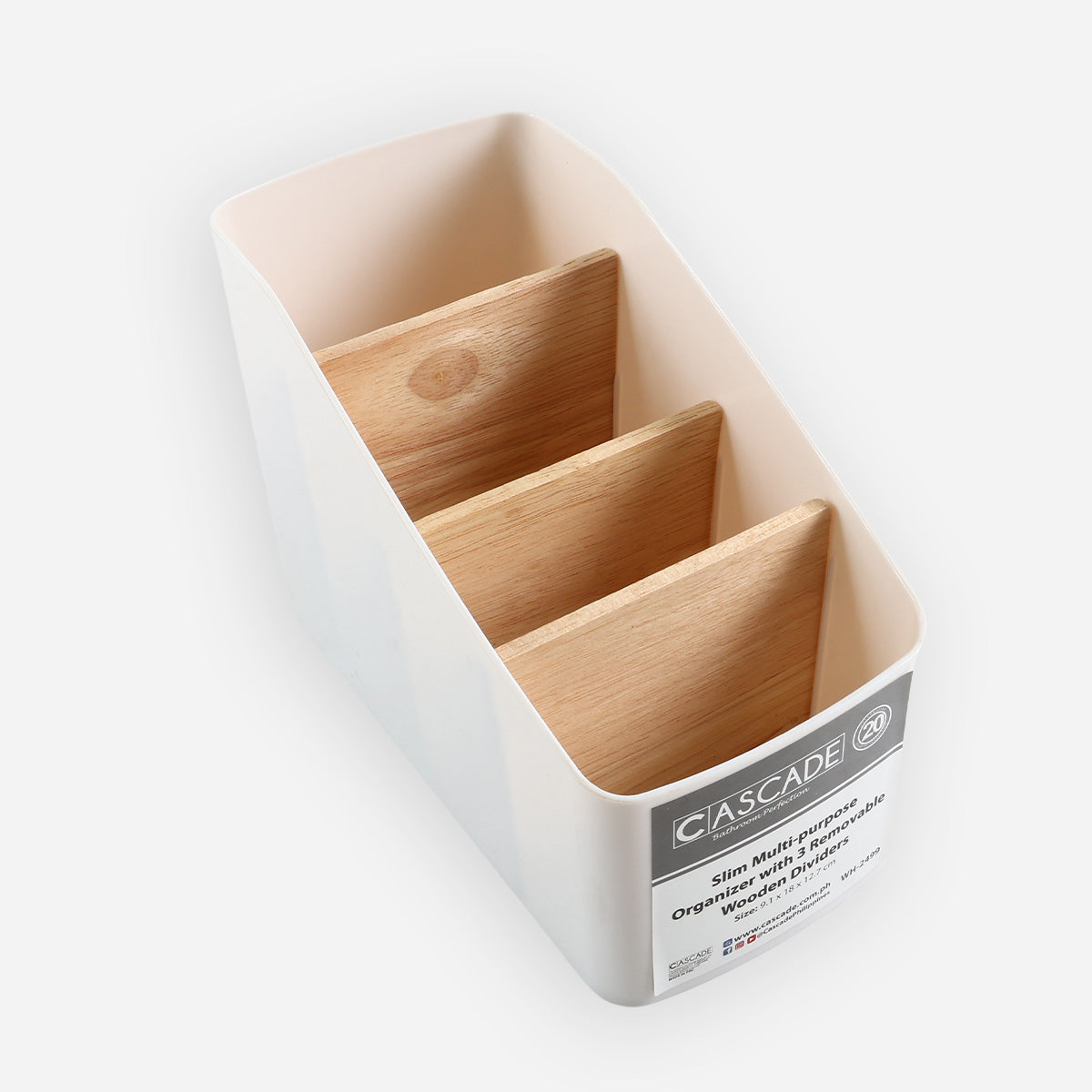 Cascade Slim Multi-Purpose Organizer - White