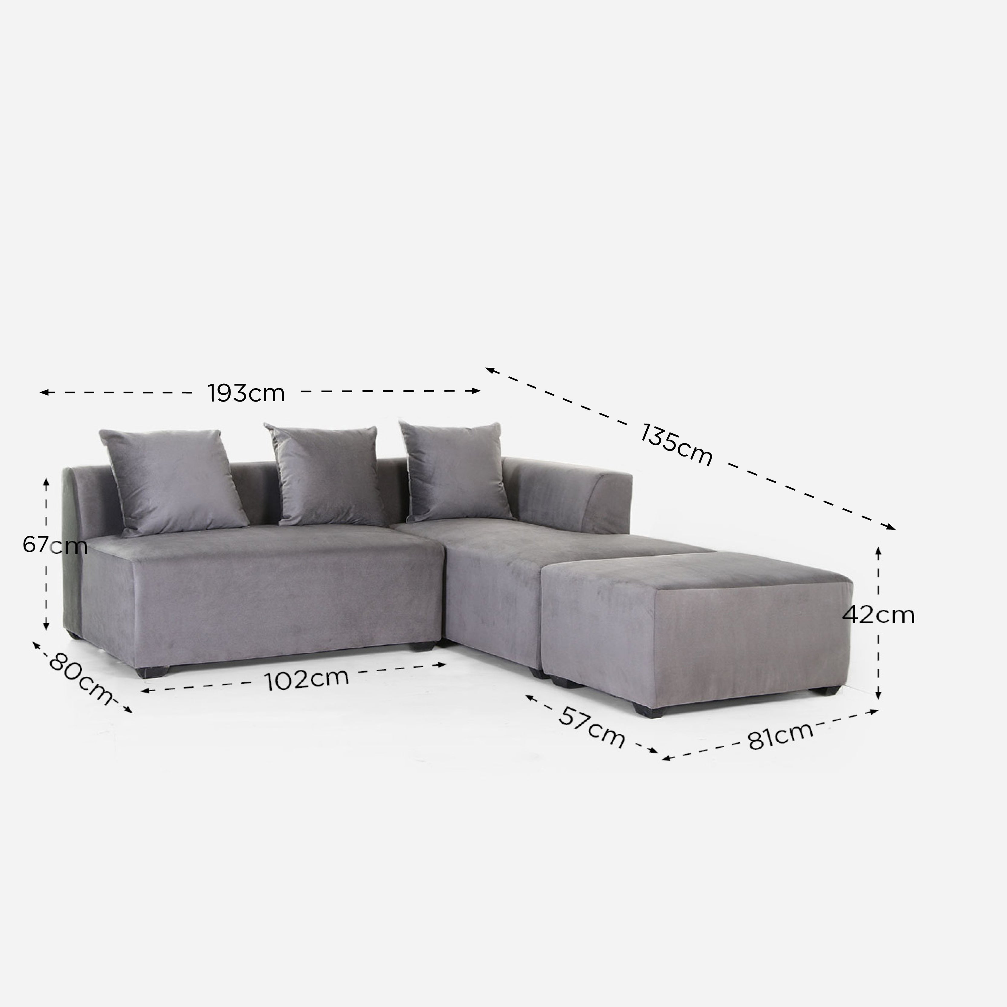 Champ Sectional Sofa - Gray