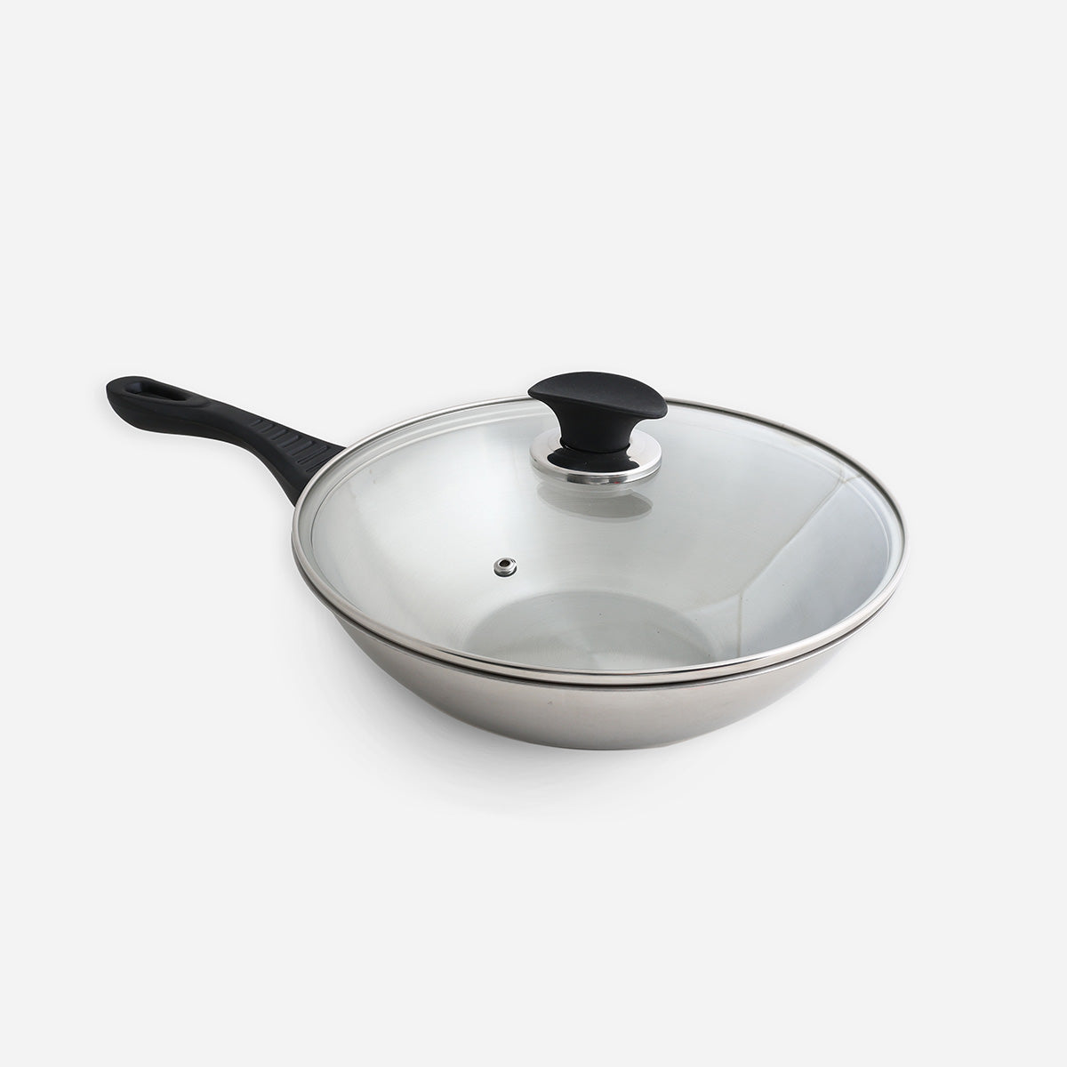 Metro Luna Stainless Steel Chinese Wok - 30cm
