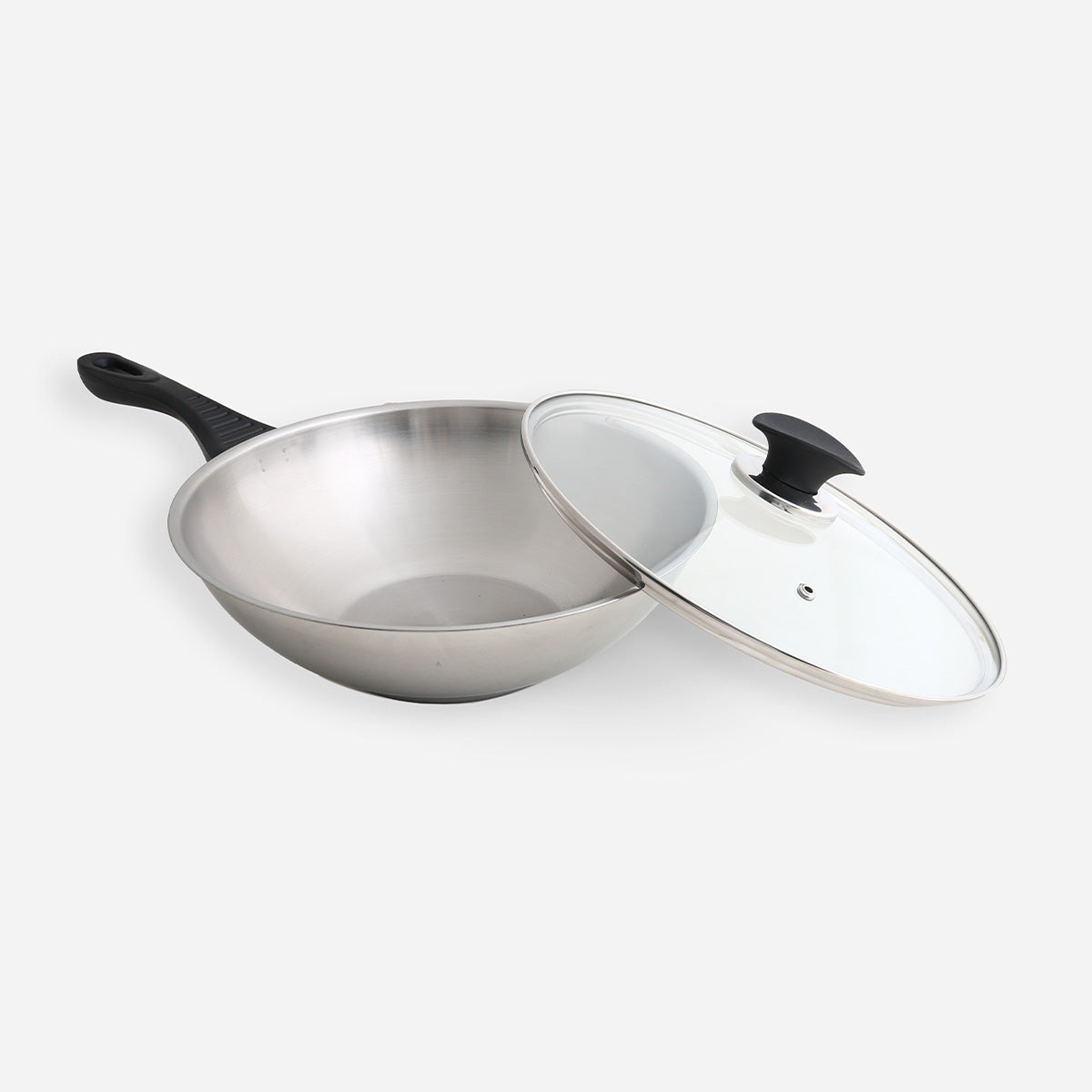 Metro Luna Stainless Steel Chinese Wok - 30cm