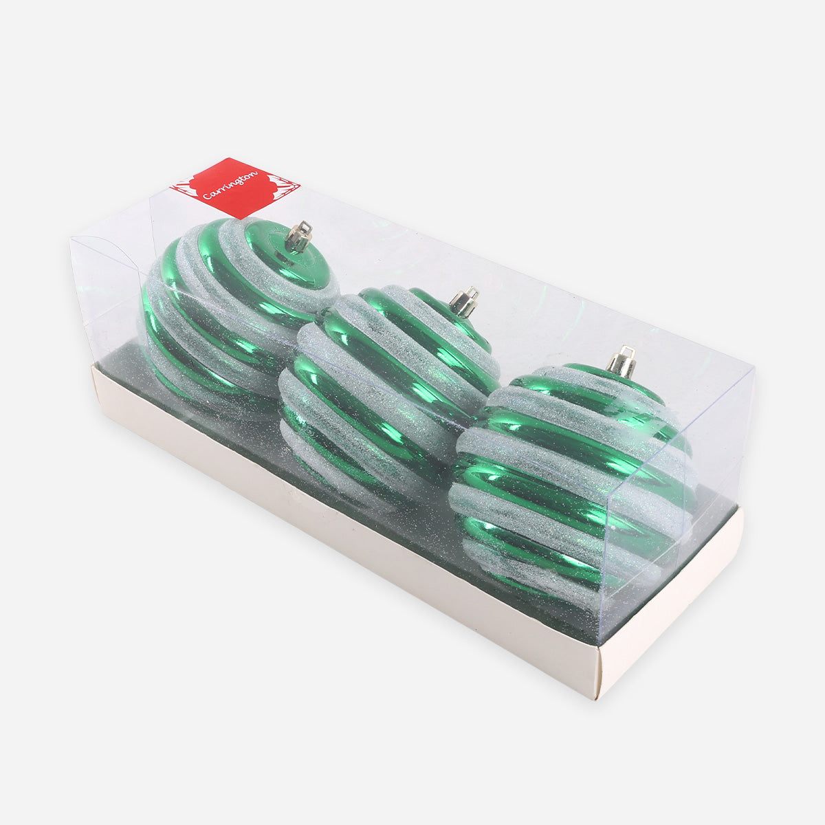 SM Home Set of 3 Christmas Balls (Green) - 10cm