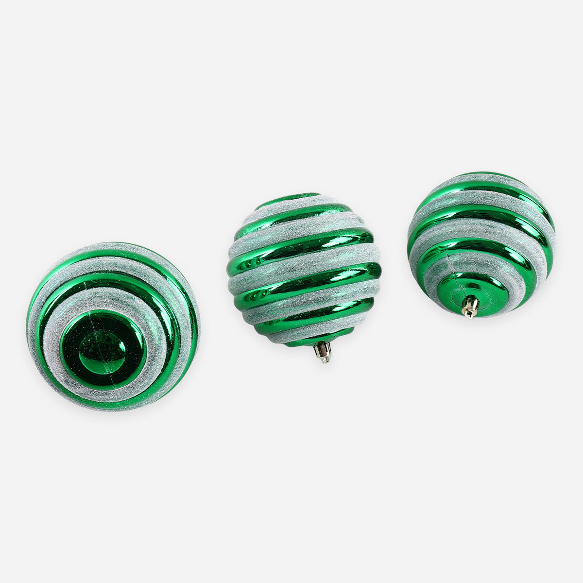 SM Home Set of 3 Christmas Balls (Green) - 10cm