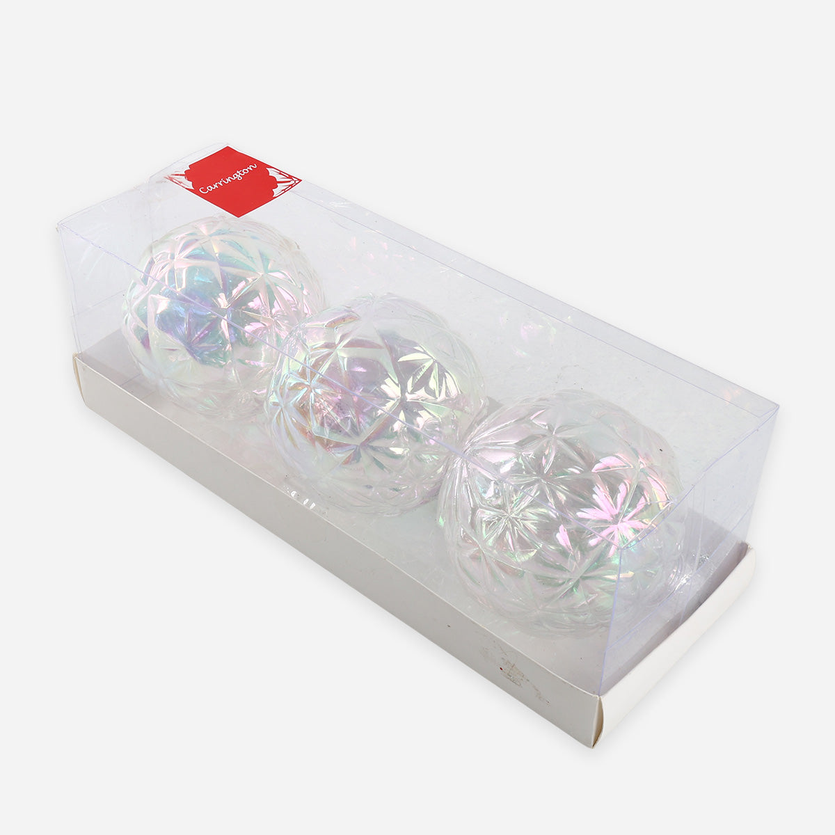 SM Home Set of 3 Christmas Balls (White) - 10cm