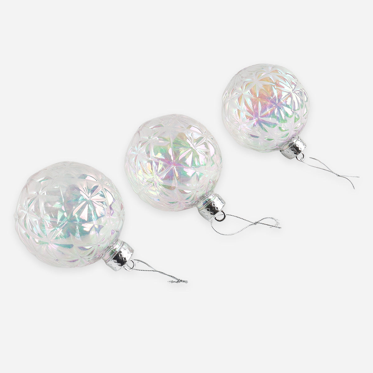 SM Home Set of 3 Christmas Balls (White) - 10cm