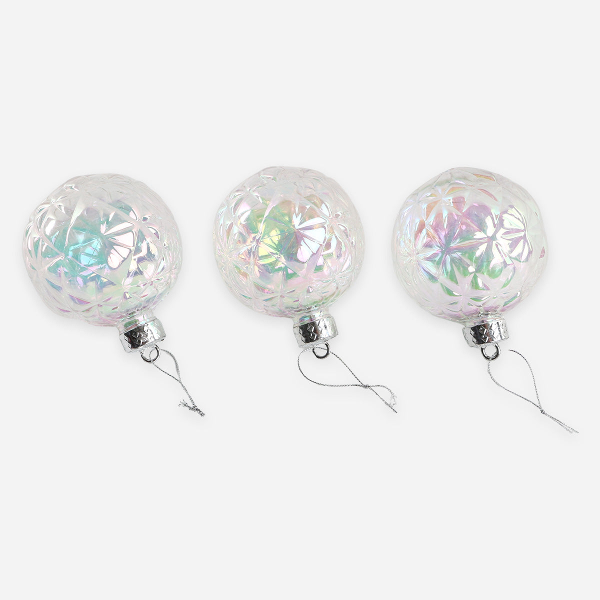 SM Home Set of 3 Christmas Balls (White) - 10cm