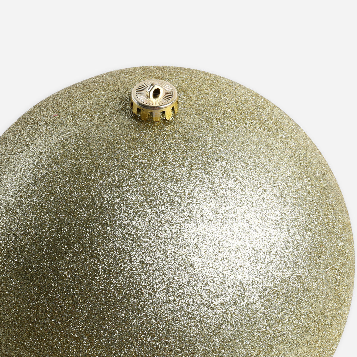 SM Home 1-Piece Christmas Glitter Ball  (Gold) - 15cm