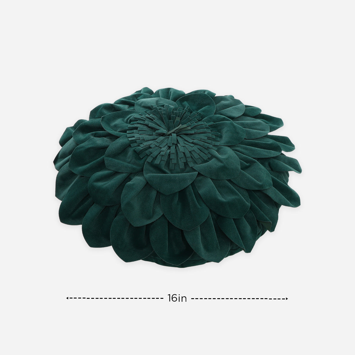 SM Home Christmas Petal Pillow Round - Green