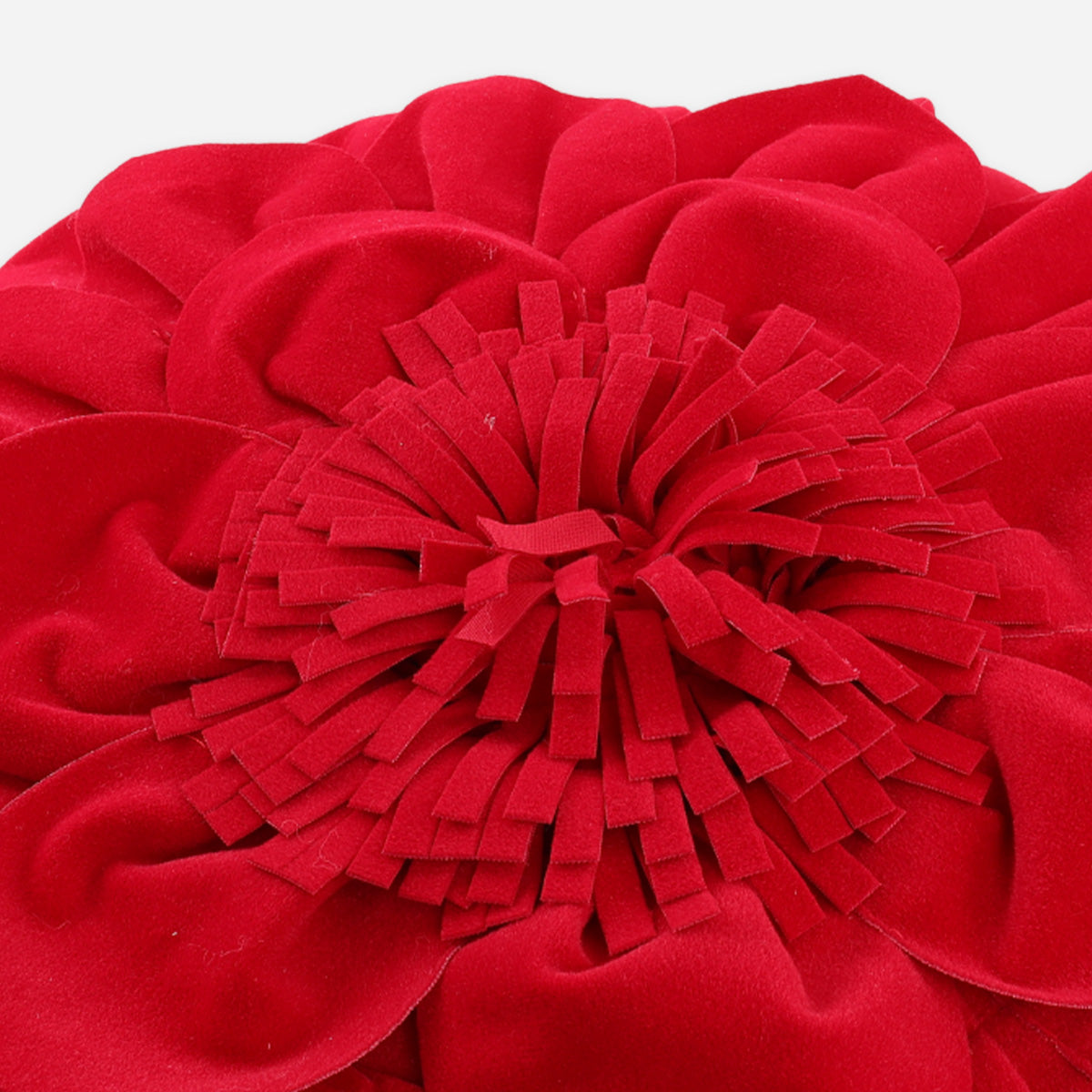 SM Home Christmas Petal Pillow Round - Red