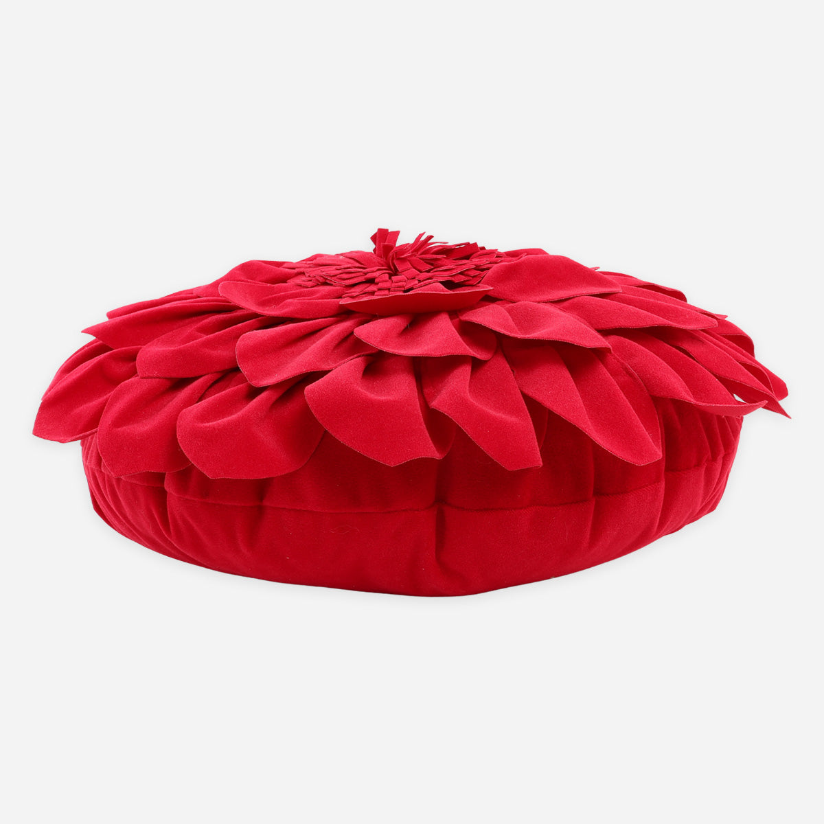 SM Home Christmas Petal Pillow Round - Red