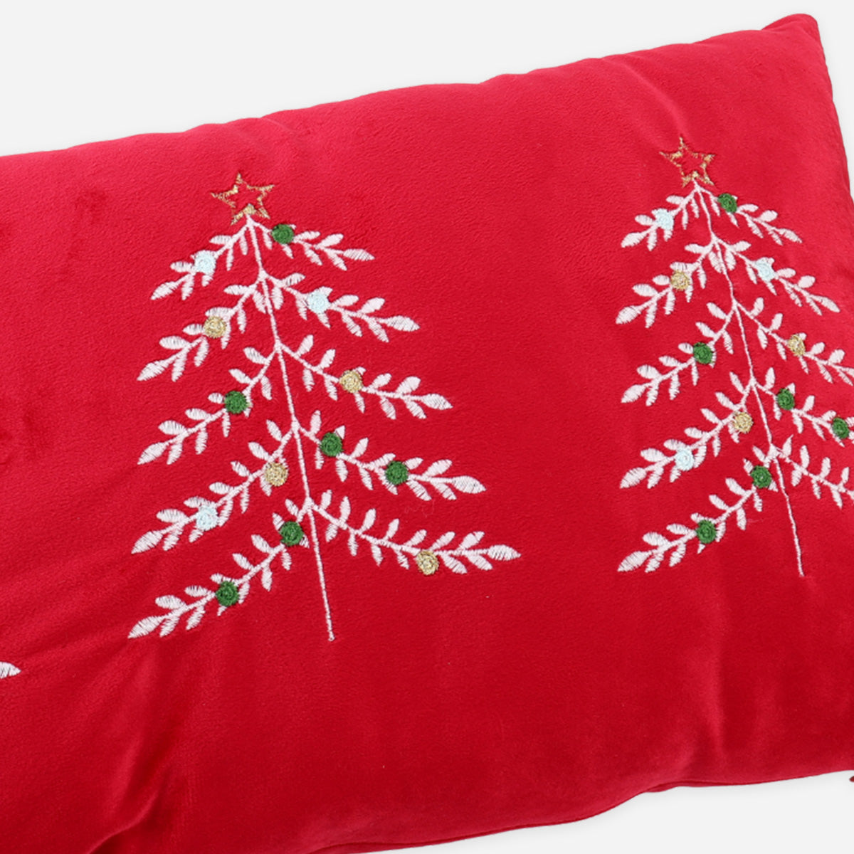 SM Home Christmas White Tree Fun Pillow - 12x20in.