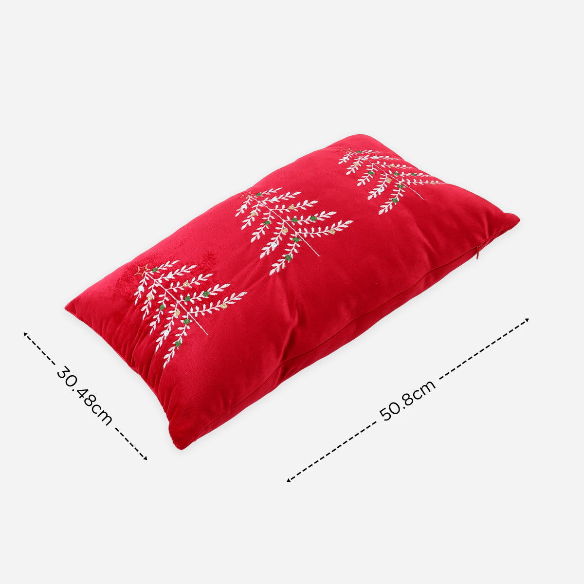 SM Home Christmas White Tree Fun Pillow - 12x20in.