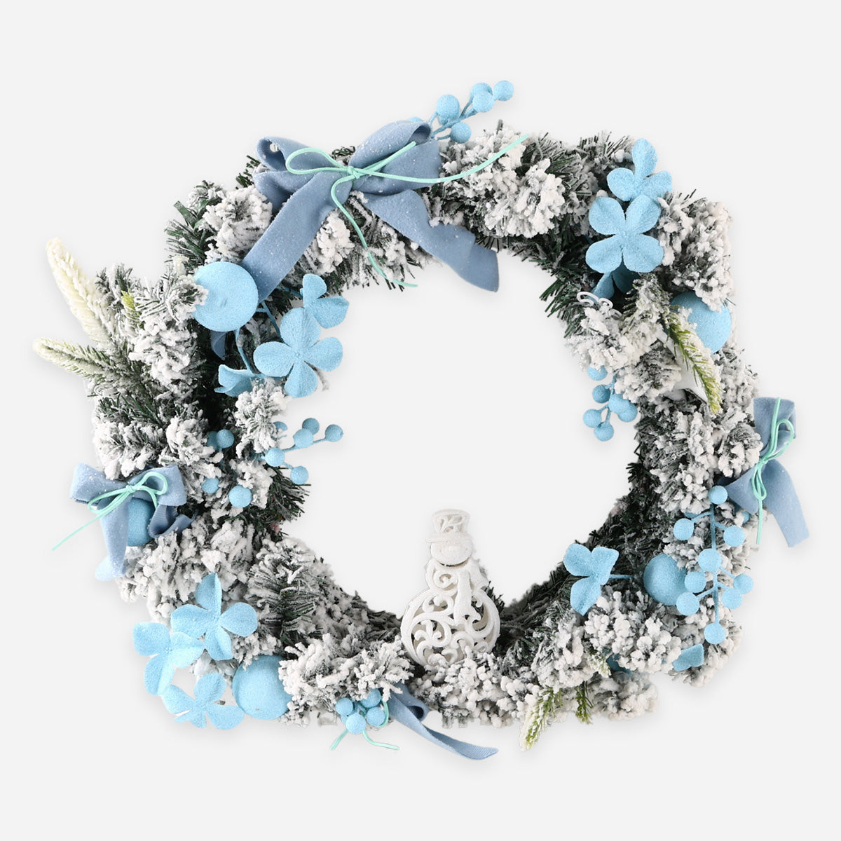 SM Home Christmas Wreath (Blue/White) - 50cm