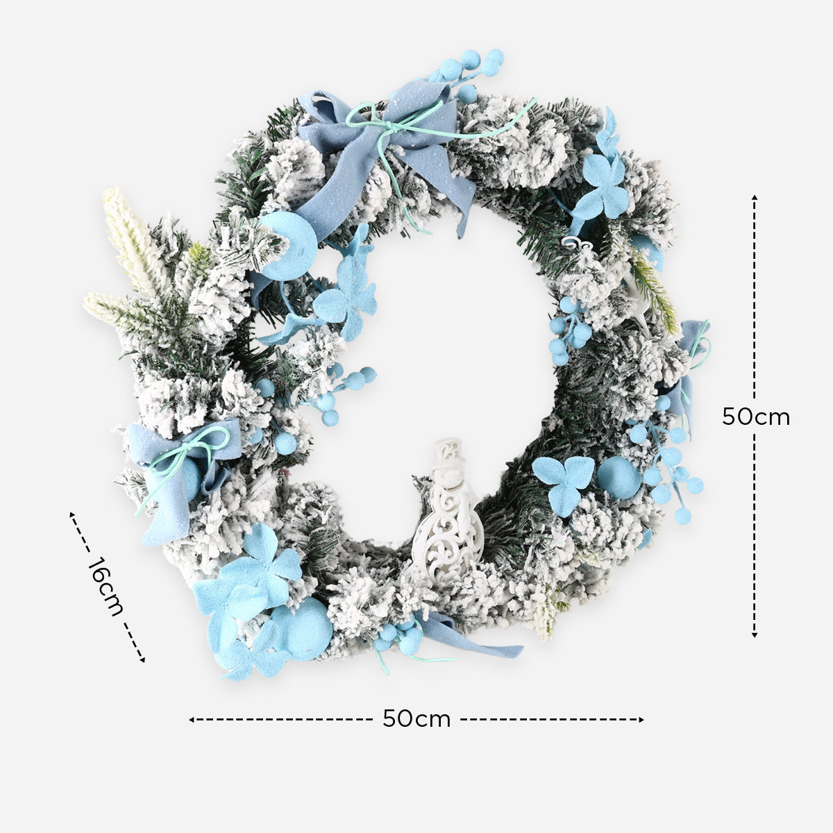SM Home Christmas Wreath (Blue/White) - 50cm