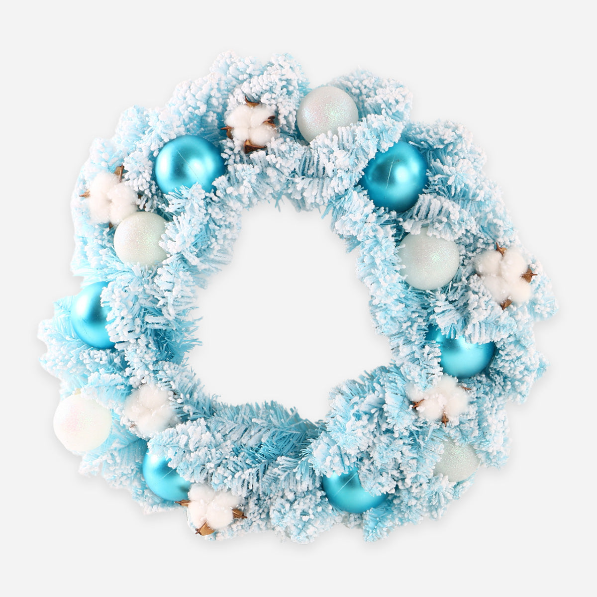 SM Home Christmas Wreath (White/Blue) - 50cm
