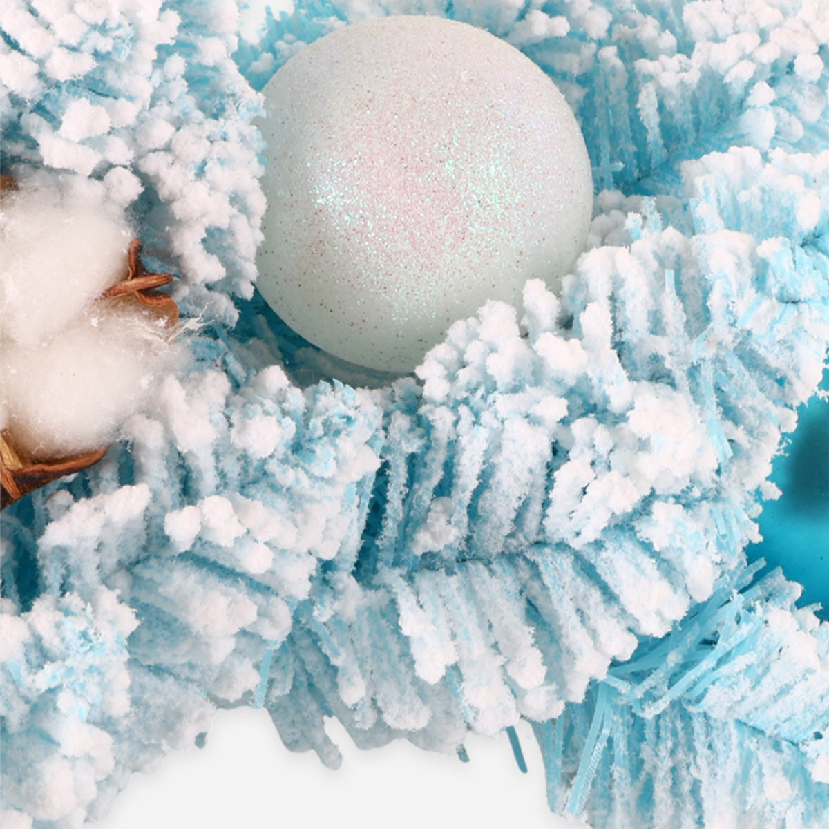 SM Home Christmas Wreath (White/Blue) - 50cm