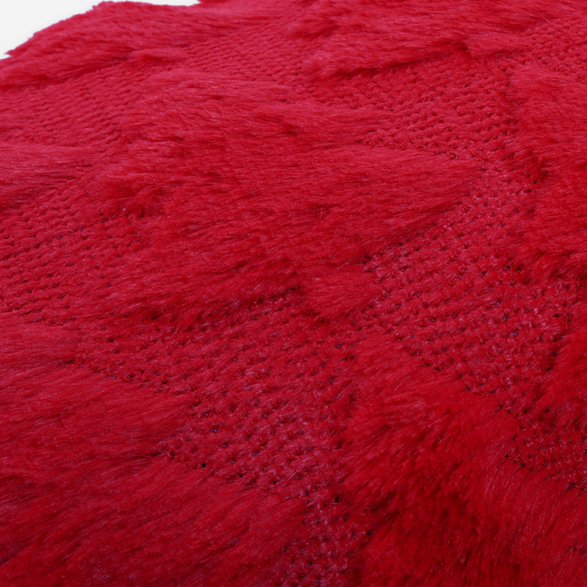 SM Home Christmas Furry Reindeer Fun Pillow (Red) - 12x20in.