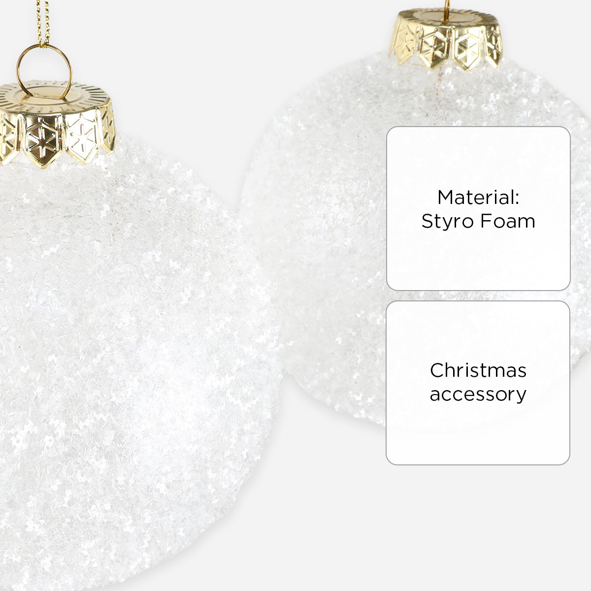 SM Home Christmas Ball with Pattern (Clear) - 10cm